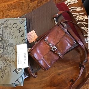 Campomaggi Leather Wristlet Crossbody Wallet Bag
